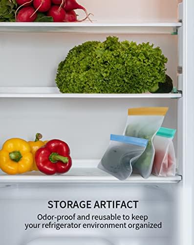 Pungi reutilizabile pentru depozitarea alimentelor-Axbima 12 PACK PEVA pungi reutilizabile pentru congelator pentru Sandwich-Stand-up