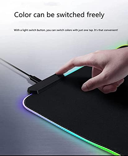 Mouse pad RGB Game Mouse Pad - mare extins LED Mouse Pad anti-alunecare de cauciuc de bază cu strat impermeabil Mouse Pad potrivit