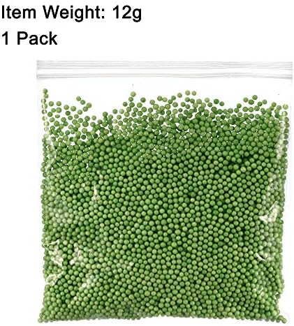 UXCELL 1 pachet de 0,1 Green Polystiren Foam Beads Ball Round Mini for the Arts, Crafts DIY, Decorațiuni pentru petreceri,