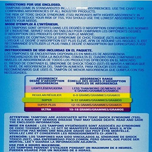 Tampax anti-alunecare tampoane de carton cu grip, super-absorbție 40 EA