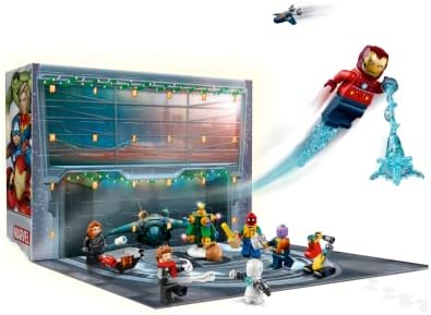 LEGO 76196 Marvel The Avengers Advent Calendar 2021 set de clădiri, Calendar de numărătoare inversă de Crăciun pentru copii