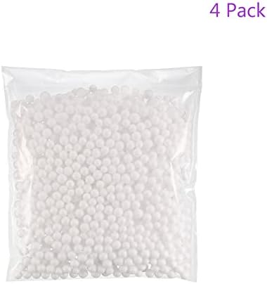 Dmiotech 4 pachete 0,3 in spumă margele cu bilă polistiren bilă rotundă de spumă albă pentru meșteșuguri de bricolaj, arte,