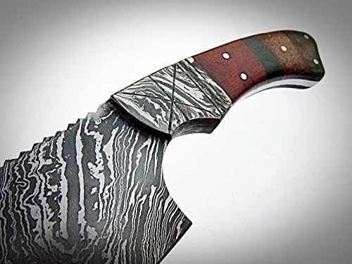 CP-10 Handmade Damasc oțel 12.00 inch Chipper cuțit de culoare Micarta mâner cu Damasc oțel susține