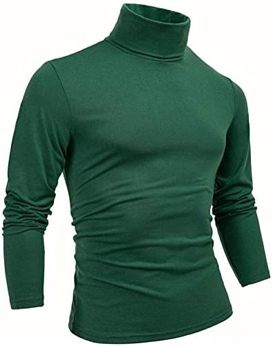 Turtleneck cu mânecă lungă pentru bărbați pentru bărbați se potrivesc negru machetă de turtleneck pulover pulover