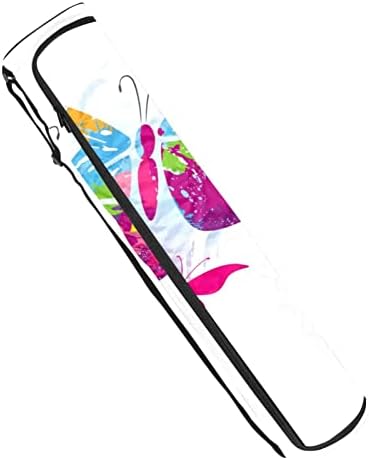 Geantă de yoga, Fluturi și perii de linie exercițiu Yoga mat Carrier Full-Zip Yoga Mat Carry Bag cu curea reglabilă pentru