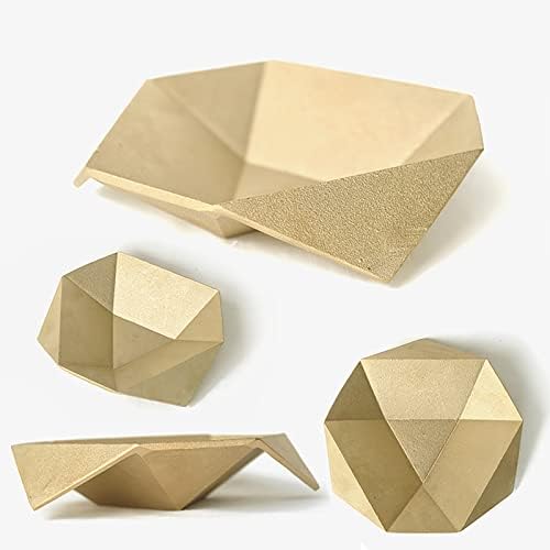 Jynqr Origami formă cutie de bijuterii creativitate Breloc Cutii de aur decorative tava Breloc Antena,alamă, mare