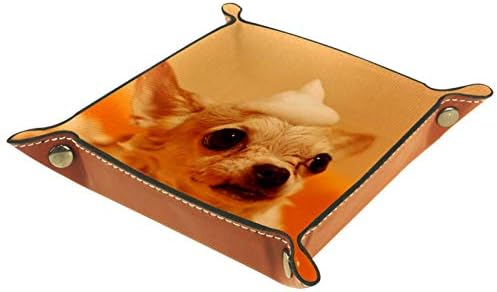 Animal Dog Pet practice microfibra piele depozitare tava-Birou Birou tava noptiera Caddy depozitare organizator pentru portofel
