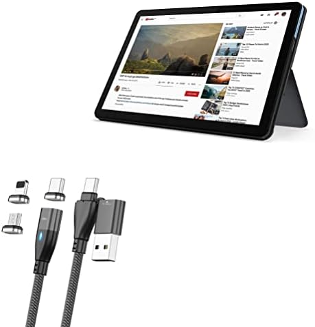 Cablu Boxwave compatibil cu Lenovo Ideapad duet Chromebook - Magnetosnap PD AllCHarge Cable, Magnet PD 100W Cablu de încărcare