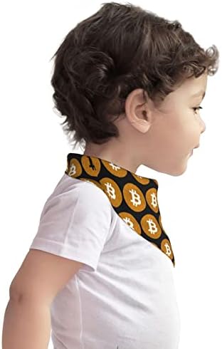 Agensstern Cotton Baby Bibs Bitcoin Logo Simbol pentru Baby Bandana Drool Bibs Bibs Food Bib