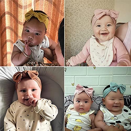 Baby Headbands Headwrap Nou-Născut Toddler Bumbac Cu Nervuri Turban Headband Hairband Pentru Sugari Baby Show Cadouri