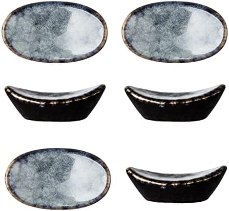 Upkoch lingurițe betisoare 2pcs lingouri ceramice în formă de ceramică în formă de betisoare odihnă betisoare de porțelan betisoare de odihnă