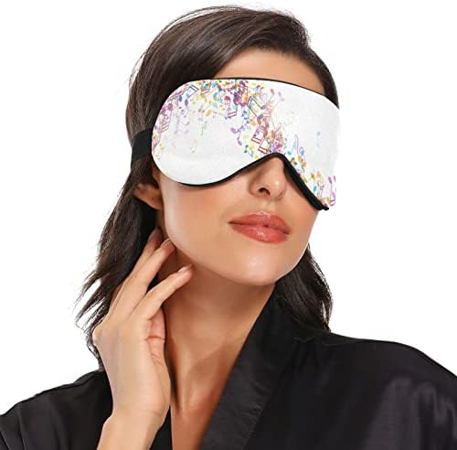 Masca pentru ochi de somn unisex-colorat-muzică-note de noapte masca de somn de somn, confortabilă ochi de somn copertă