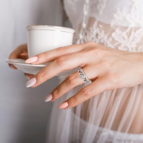 2023 Inel de coroană de zircon pentru inimă rafinată pentru femeile pentru logodnă bijuterii cadouri wee inel