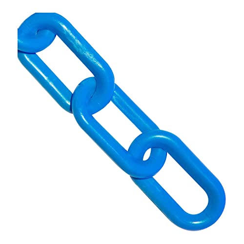 Lanț De Barieră Din Plastic Mr. Chain, Albastru Deschis, Diametru De Legătură De 2 Inci, Lungime De 100 De Picioare