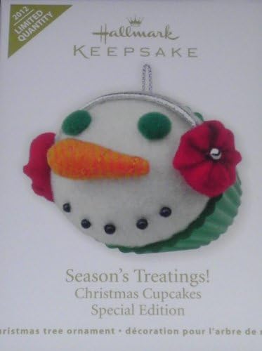Hallmark Keepsake Ornament Tratamente de sezon Cupcakes de Crăciun 2012 Ediție specială Cantitate limitată