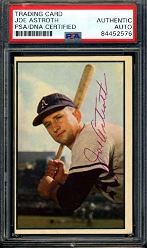 ADN -ul Joe Astroth PSA a semnat 1953 Bowman Autograph Philadelphia Athletics - Baseball Cards Autographated Slabbed Baseball