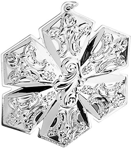 Wallace 2018 Grand Baroque Snowflake Sterling Silver Christmas Holidament Ornament, ediția 21