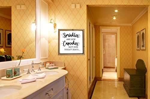 Sprinkles Seifud sunt pentru cupcakes nu pentru semne de scaune de toaletă, semne de decor pentru baie moderne, jumătate de