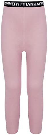 Fldy Copii Fete Băieți Lenjerie Termică Jos Fleece Căptușite Jambiere Pantaloni Lungi Johns Pantaloni De Compresie Roz Inchis 11-12 Ani
