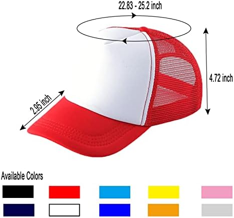 6 pachet de sublimare semifabricate pălărie de camionar de vară vara capac necompletat capac de baseball personalizat pentru