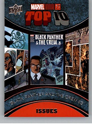 2018 Upper Deck Marvel Top Top 10 Anual TI-6 Black Panther și echipajul 3 Marvel Black Panther și Card de tranzacționare