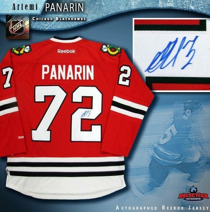 Artemi Panarin a semnat Chicago Blackhawks Red Reebok Jersey Transport gratuit - tricouri autografate NHL