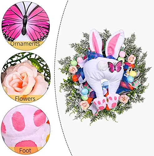 Coroană de afișare Rack pentru ambarcațiuni Arată Easter Bunny Butt cu urechi desen animat Bunny forma drăguț Decor Ornamente
