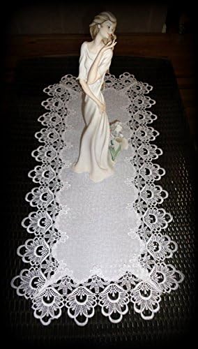 Galleria di Giovanni 54 dantelă eșarfă de masă alergătoare albă floare europeană europeană