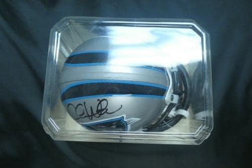 Chris Weinke a semnat Casca de mini fotbal Carolina Panthers-Căști NFL cu autograf