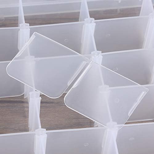 Zerodis Bijuterii Cutie De Depozitare Plastic 36 Sloturi Reglabil Ureche Caz Container Acasă Organizator