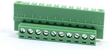 X-Dree 5.08mm Pitch 10 pini 14-22Awg tip PLUGGABIL PCB Montare PCB PCB PCB PCB Șurub Conector bloc (Connettore A Morsettliera