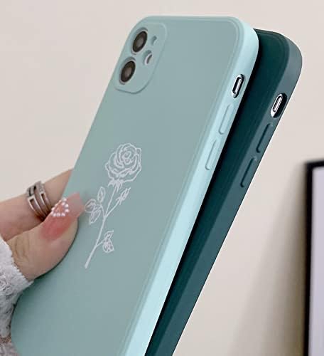 Yikuso compatibil cu iPhone 11 Caz silicon Gel cauciuc Telefon Cazuri, acoperă 6.1 Inch corp plin moale protecție Rose floare