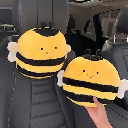 Pernă de terietă a mașinii aparehappy, pernă de gât de albină drăguță pentru mașină, capac de scaun copertină, pernă confortabilă