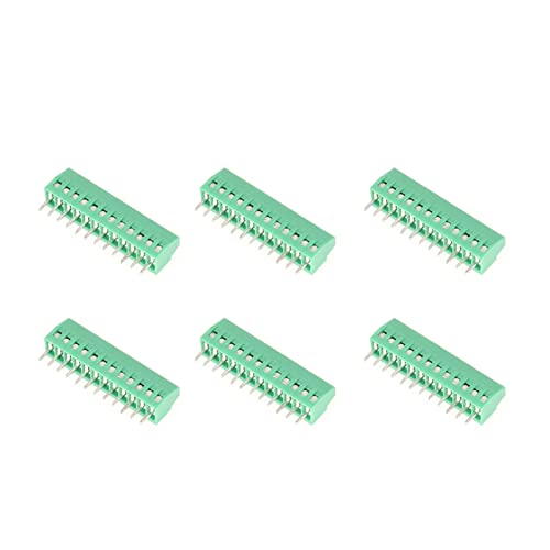 Liyjtk 10pcs/set 12 pini 2,54 mm Pitch Green PCB Universal șurub Conector bloc Conector electronic
