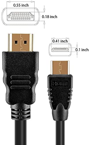 Cabluri principale Mini HDMI Cable pentru Canon EOS 5D Mark II, EOS 7D, EOS 50D, EOS Rebel T1I și Vixia: HF S10, HF S100, HF