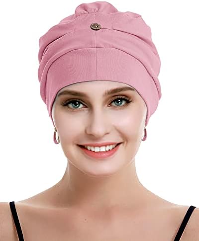 osvyo bumbac Chemo turbane pentru femei cancer Hairloss hat-bumbac ușoare Pălării sigilate ambalaj