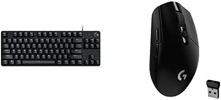 Logitech G413 TKL SE Tastatură de jocuri mecanice + G305 Lightspeed Wireless Gaming Mouse - Negru
