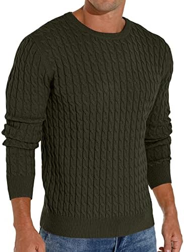 Pulover Pullover pentru bărbați Askdeer Crewneck Classic Soft Moale Tricotat cu Edge Ribbing
