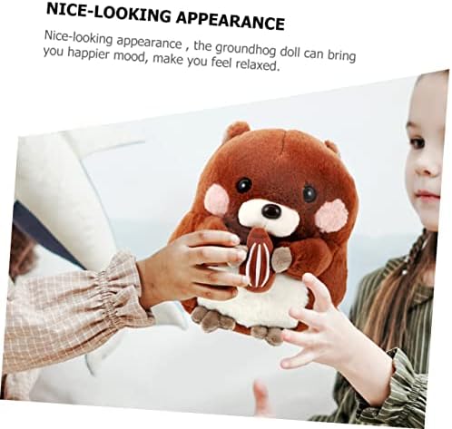 Toyandona Groundhog păpușă pentru copii umplute pentru fete jucării de pluș hamster de jucărie pentru copii pernă moale îmbrățișare
