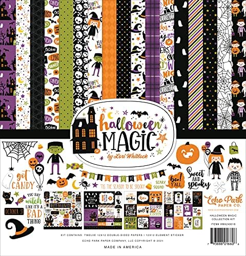 Echo Park Paper Company Halloween Magic Collection Kit Paper, multi 12-X-12-inch