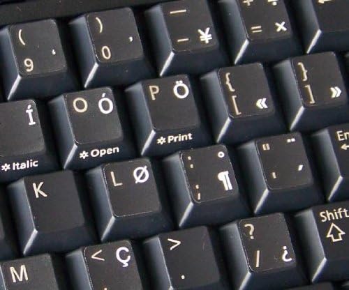 Engleză SUA etichete internaționale de tastatură cu litere albe pe fundal Transparent pentru Desktop, Laptop și Notebook