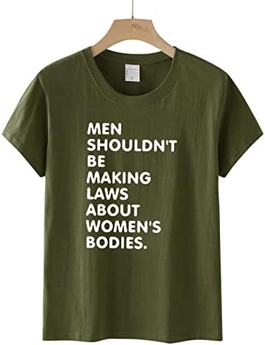 Femei Plus Camasi femei scrisoare Slogan drepturile de avort imprimare moda moale rotund gat vrac maneca scurta tricou