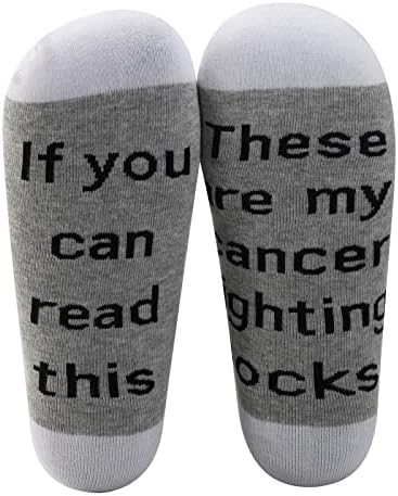 G2TUP 2 perechi bat șosete de cancer dacă puteți citi acest lucru, acestea sunt șosetele mele de luptă cu cancerul cu un citat
