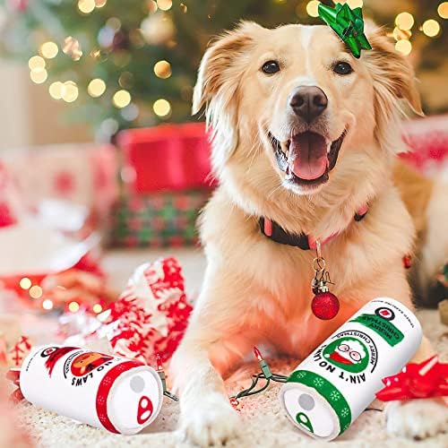 Jucării de câini de Crăciun [2 pachet], drăguțe jucării de câini cu parodie amuzantă de pluș, cu scârțâit pentru cadouri mici,