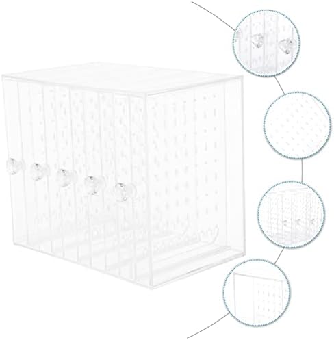 Nuobesty 1pc Box Cutie Living lanțuri Transparent Rack Vertical pentru decorațiuni pentru cocoatoare Cercei Standuri Stands