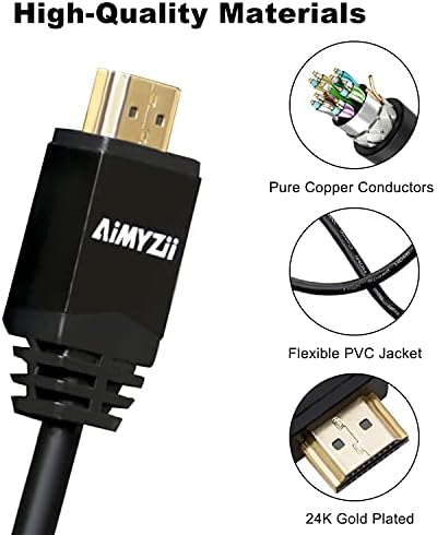 Cablu HDMI 100 de metri Aimyzii 4K HDMI 2.0 Cablu cu suport pentru rapel de semnal încorporat 4K 3D 2160P 1080P HDCP2.2 Ethernet