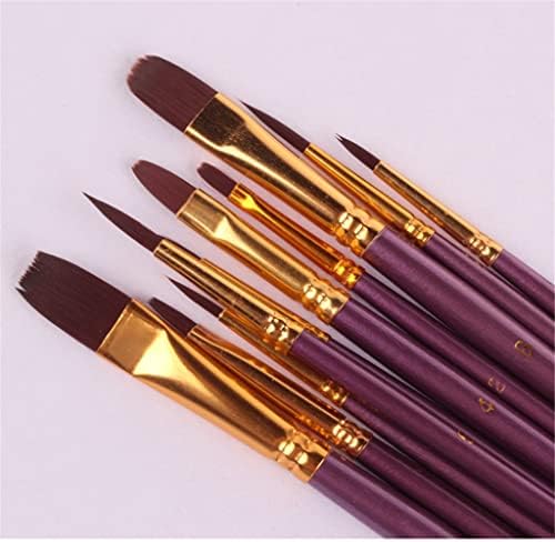 SDGH 10pcs Perii de vopsea Set din nylon Pictură pentru păr Ulei de perie acrilică Guache Pens de acuarelă Pen -uri profesionale