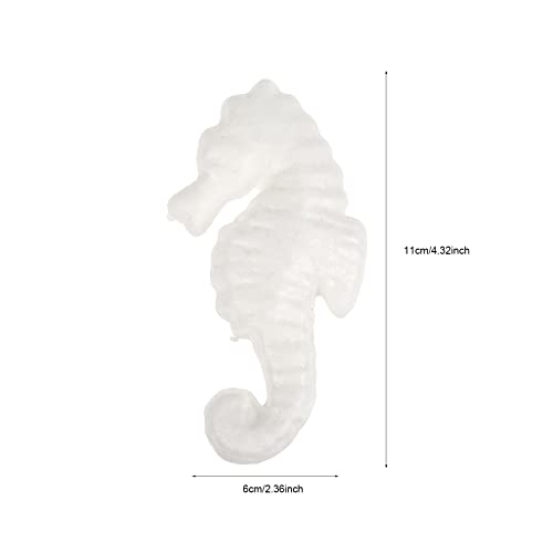 Decor alb Decor de mână Shell vaza Shell vaza 15 buc DIY Seahorse forma spuma modele copii pictura jucărie DIY Seahorse forma