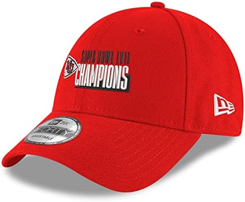 Noua eră bărbați Red Kansas City Chiefs Super Bowl LVII campioni felie 9FORTY pălărie reglabilă